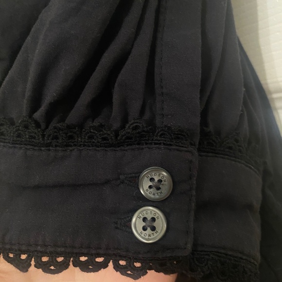 Hudson North Black Puff-Sleeve A-Line Mini Dress - Picture 3 of 5